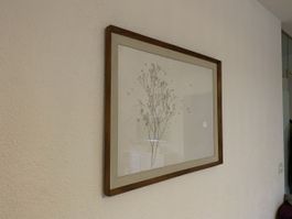Cadre avec moulure en “Teck wood » du mid-century